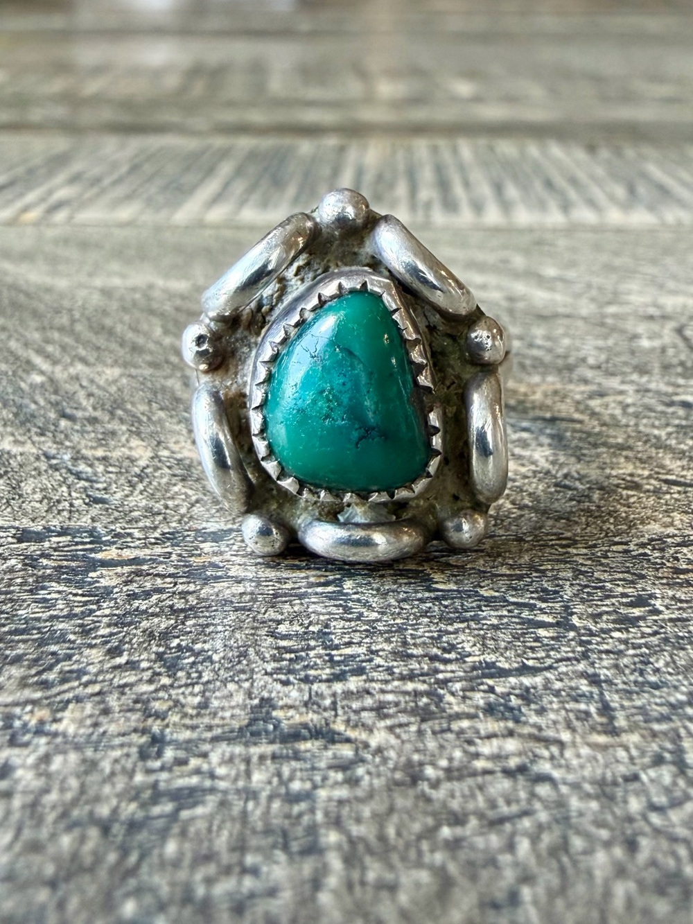 Vintage Navajo Turquoise & Sterling Silver Ring